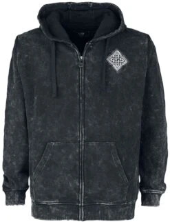 "Hooded Jacket With Celtic Adornment" Vest Met Capuchon Zwart Van Black Premium By EMP