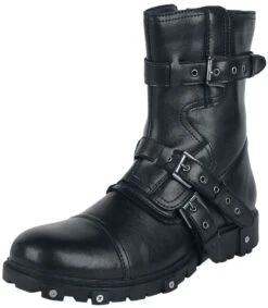 "Motorboots Met Gespen" Laars Zwart Van Gothicana By EMP