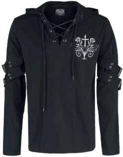 "Gothicana X Anne Stokes - Hoodie" Shirt Met Lange Mouwen Zwart Van Gothicana By EMP