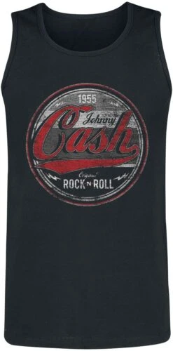 "Rock And Roll" Tanktop Zwart Van Johnny Cash