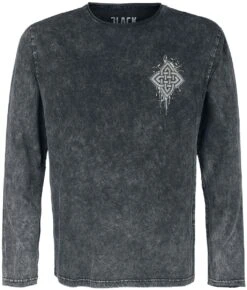 "Longsleeve Met Print Op De Rug" Shirt Met Lange Mouwen Zwart Van Black Premium By EMP