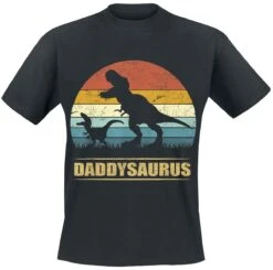 "Daddysaurus 3" T-shirt Zwart Van Family & Friends