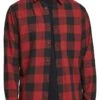 "JJEGINGHAM TWILL SHIRT L/S NOOS" Longsleeve Rood-zwart Van Jack & Jones