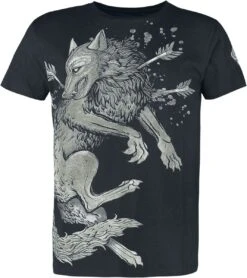 "T-shirt Met Wolf En Pijlen" T-shirt Zwart Van Black Premium By EMP
