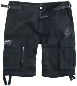 "Legershort Met Vintage EMP Logo" Korte Broek Zwart Van EMP Stage Collection