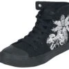 "Hoge Sneakers Met Print" Sneakers High Zwart Van Gothicana By EMP