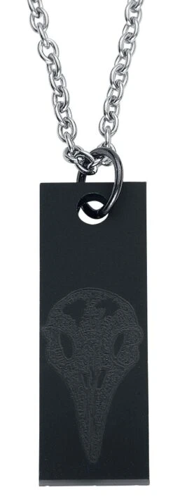 "Raven Skull" Halsketting Zwart Van Rockers