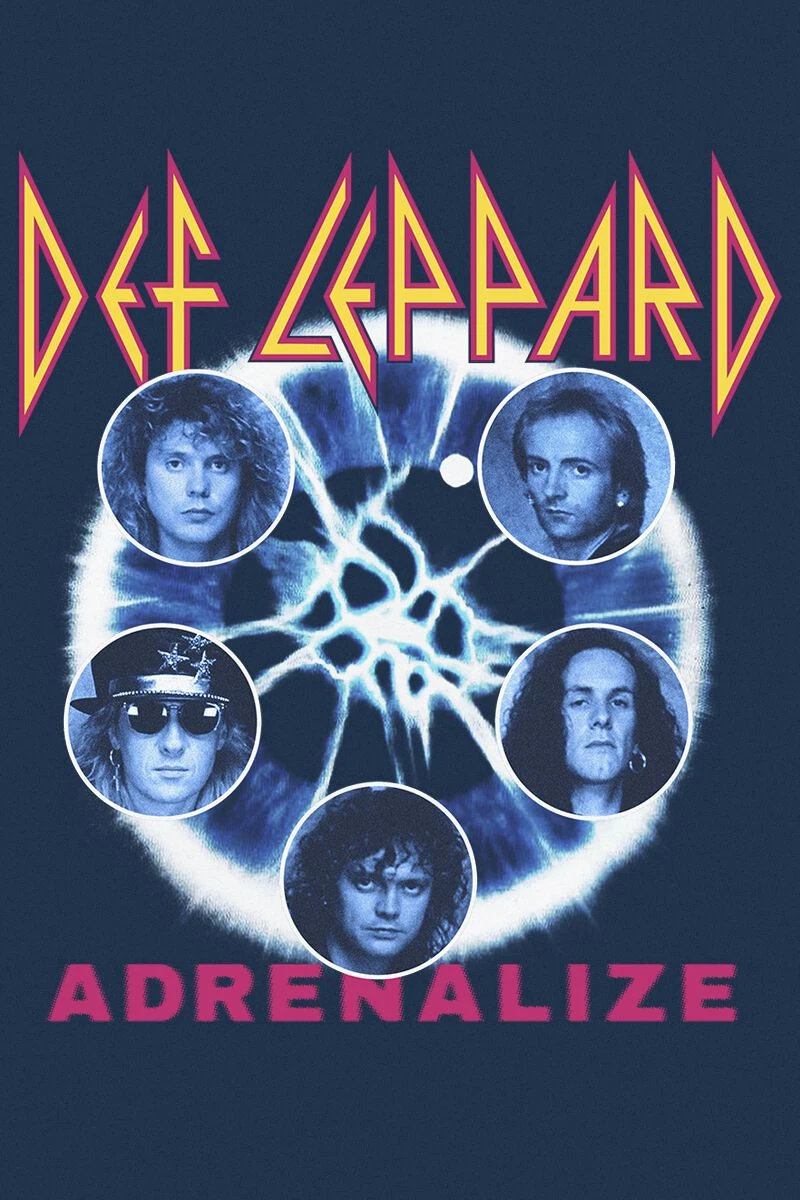 "Adrenalize Photo" T-shirt Navy Van Def Leppard - Afbeelding 2