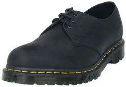 "1461 Pascal - Black Waxed Full Grain" Schoenen Met Veters Zwart Van Dr. Martens