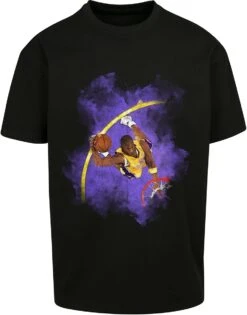 "Basketball Clouds 2.0. Oversized T-shirt" T-shirt Zwart Van Mister Tee