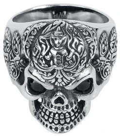 "Skull" Ring Zilverkleurig Van EtNox Hard And Heavy