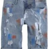 "Korte Broek Met Slijtage Effect" Korte Broek Blauw Van Rock Rebel By EMP